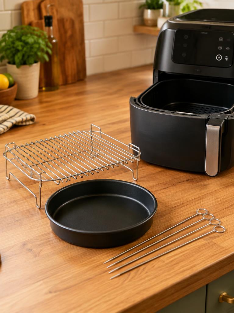 Air Fryer Accessories in a home kitchen (representative image)