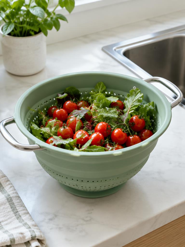 Collapsible Colander in a home kitchen (representative image)
