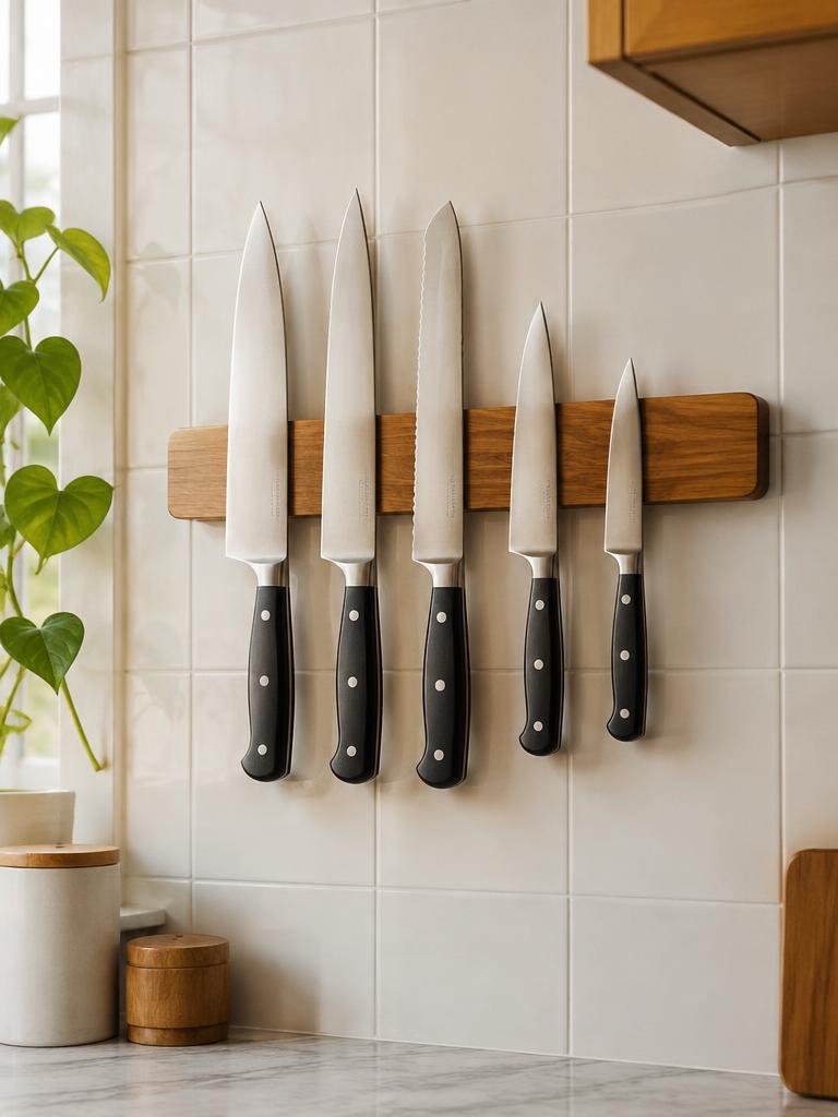 Magnetic Knife Strip in a home kitchen (representative image)