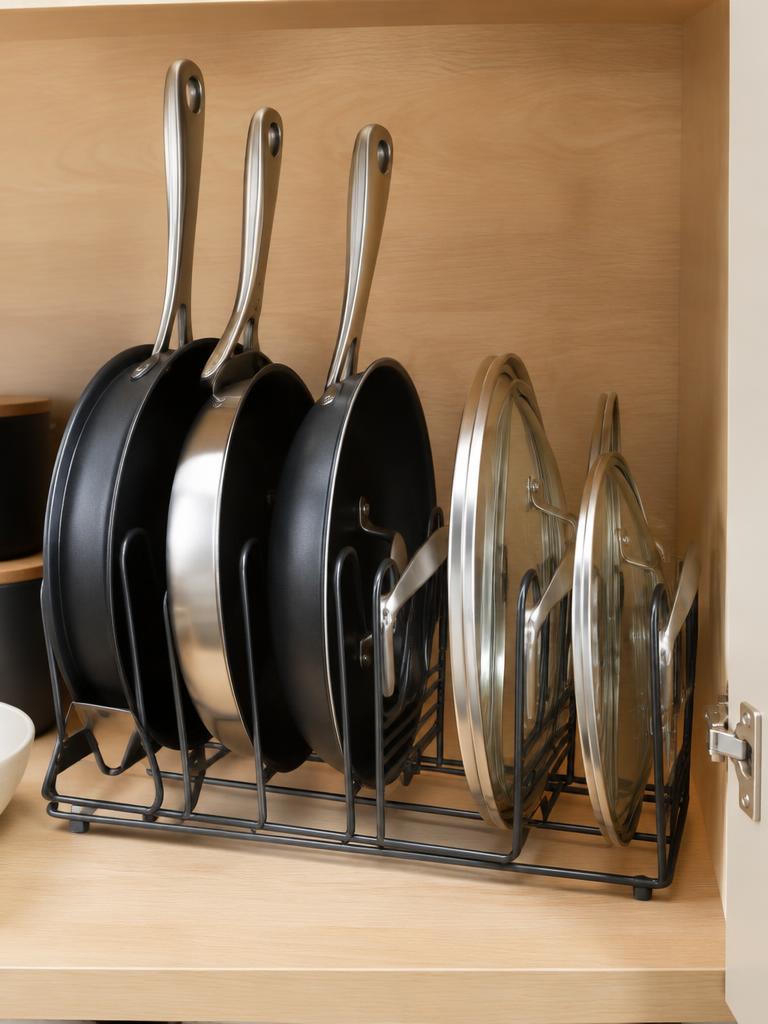 Pan & Lid Rack in a home kitchen (representative image)