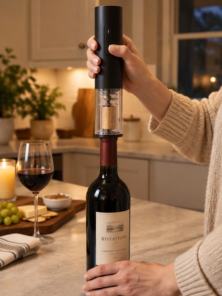 Electric Wine Opener in a home kitchen (representative image)