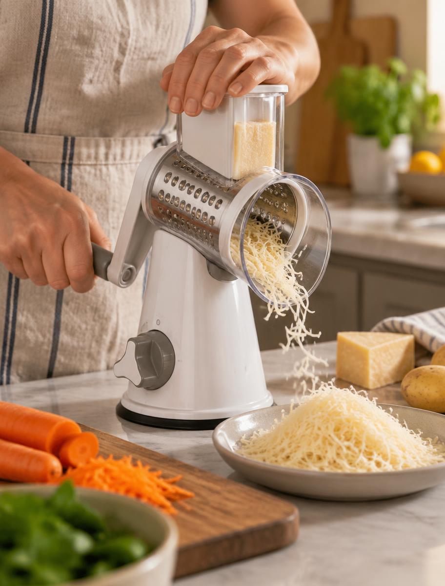 5-Drum Rotary Cheese Grater & Slicer